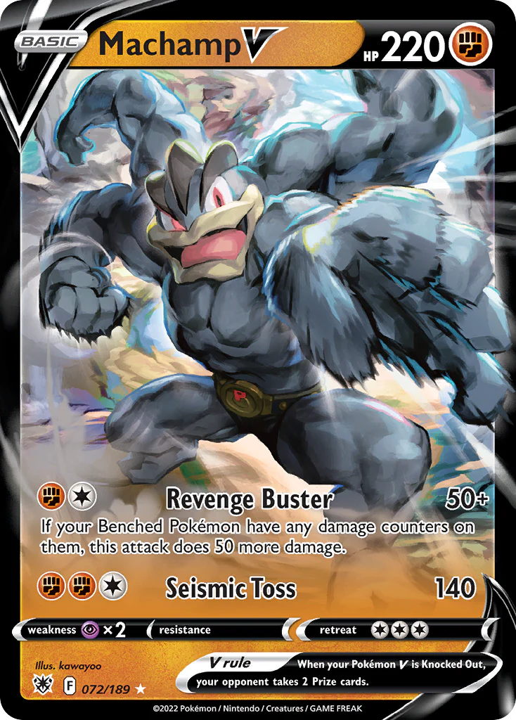 Machamp V (72/189) - [Holo Foil] Astral Radiance (ASR)