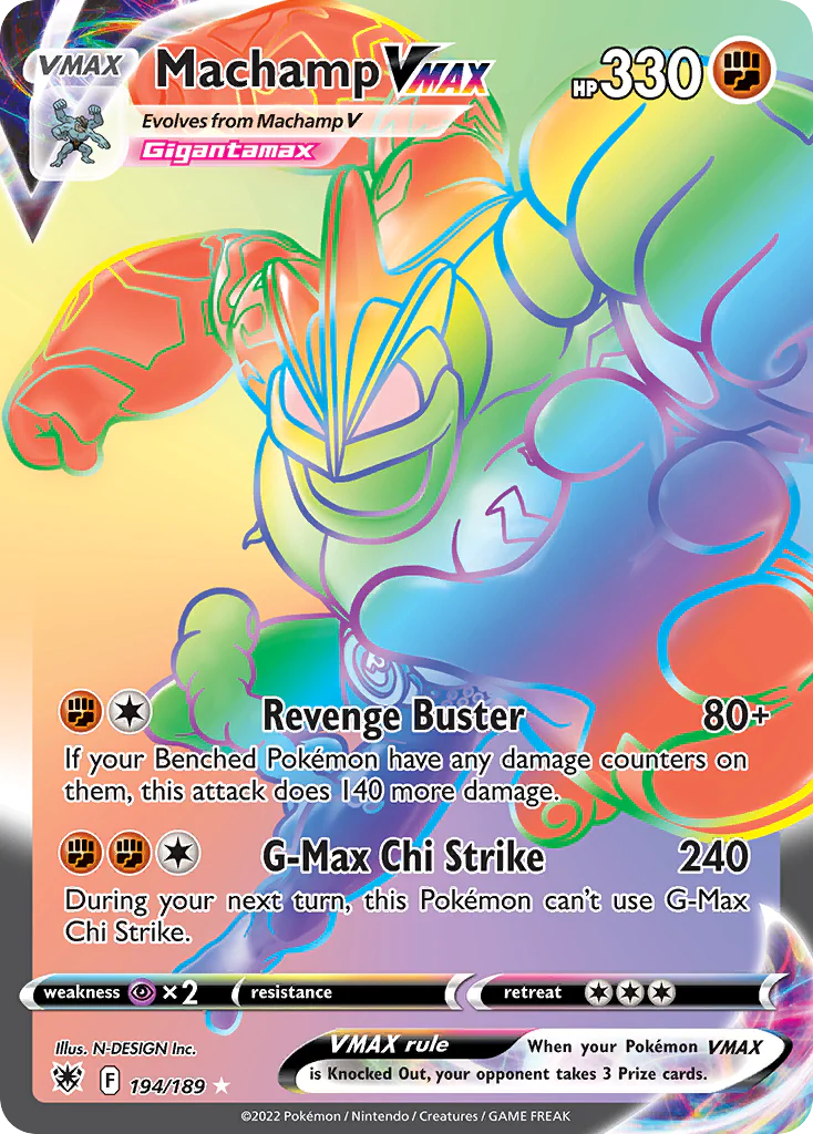 Machamp VMAX (194/189) - [Rainbow Holo] Astral Radiance (ASR)