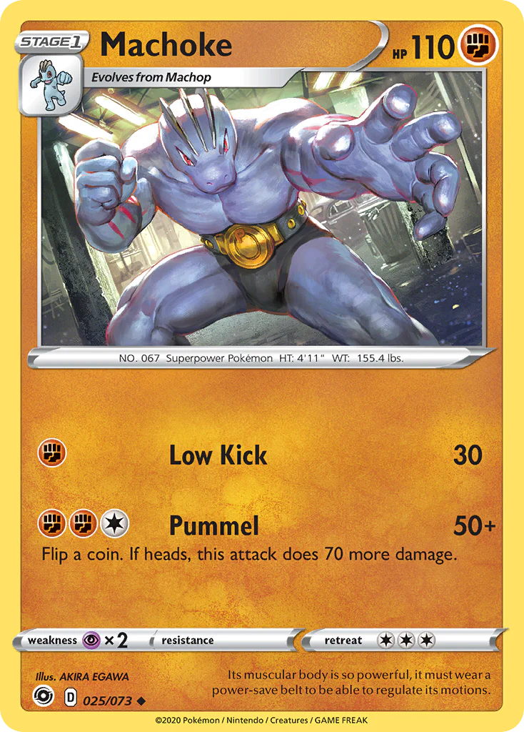Machoke (25/73) - [Reverse Holo] Champion's Path (CPA)