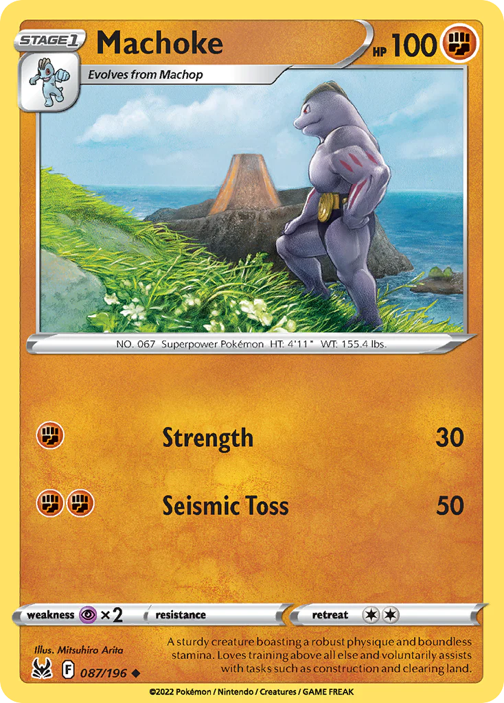 Machoke (87/196) - [Reverse Holo] Lost Origin (LOR)