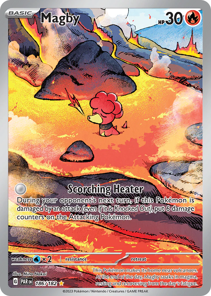 Magby (186/182) - [Illustration Rare] Paradox Rift (PAR)