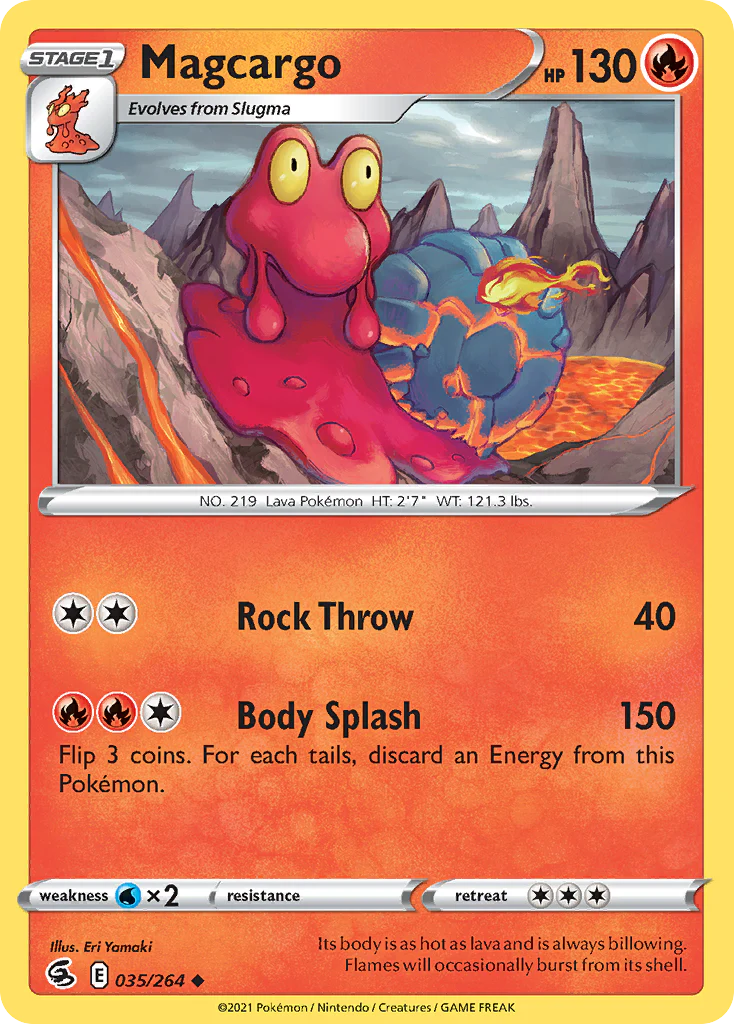 Magcargo (35/264) - [Reverse Holo] Fusion Strike (FST)