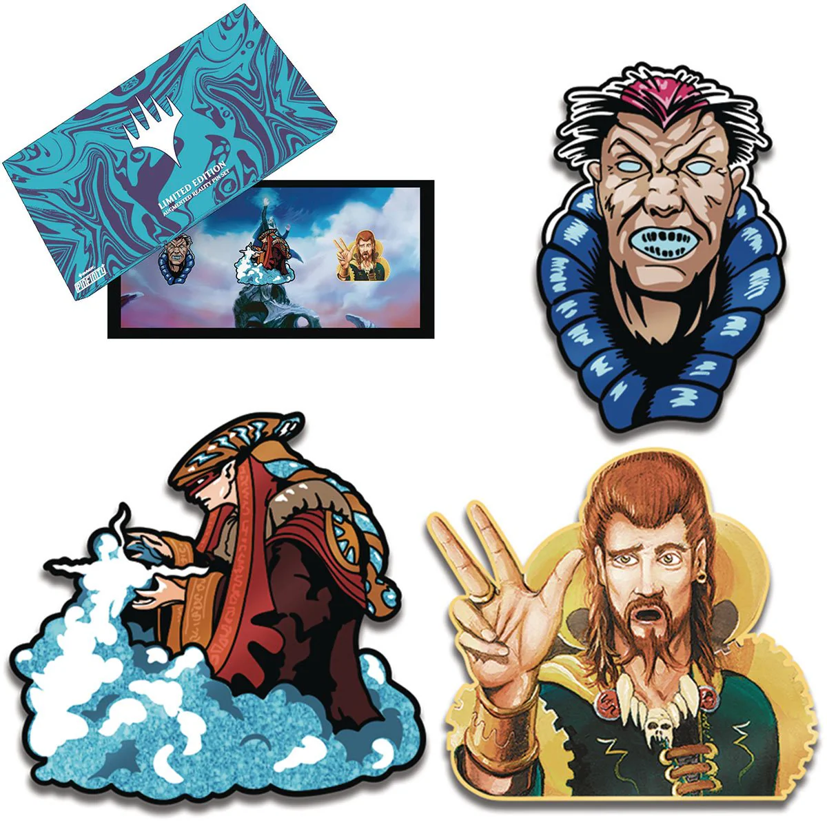 Magic: The Gathering Exclusive Blue Color Augmented Reality Pin Set  - Pinfinity
