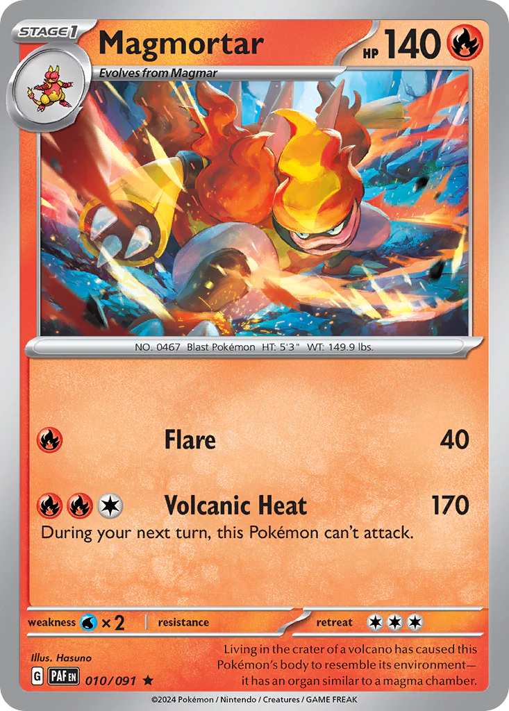 Magmortar (10/91) - [Holo Foil] Paldean Fates (PAF)