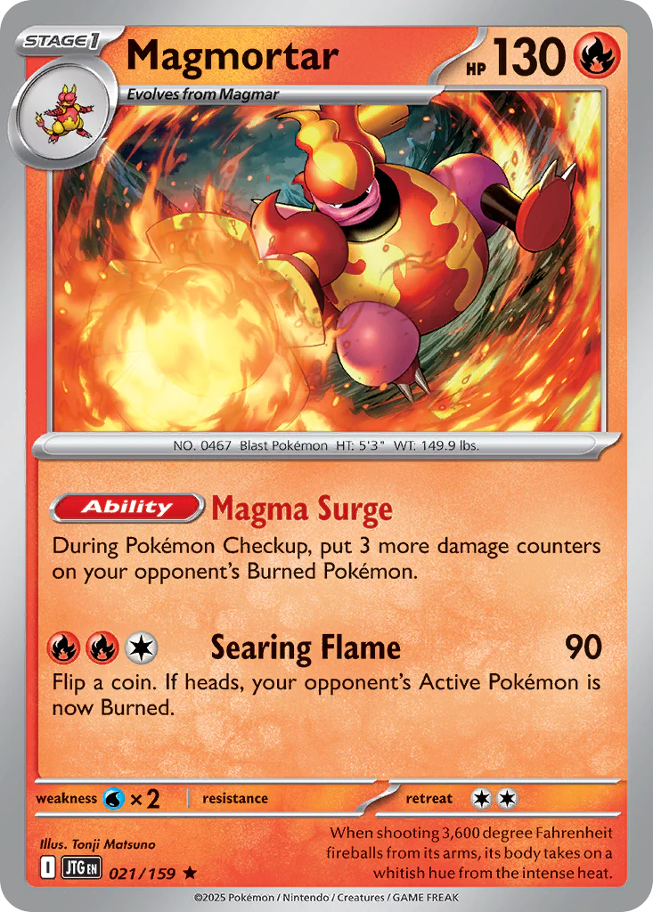 Magmortar (21/159) - [Reverse Holo] Journey Together (JTG)