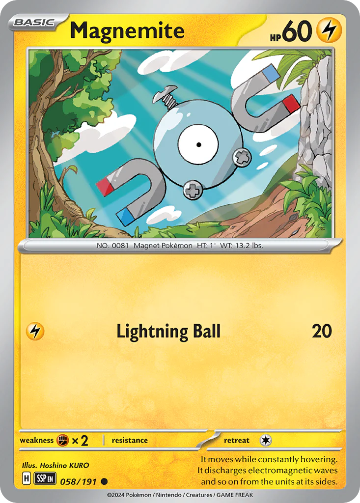Magnemite (58/191) - [Reverse Holo] Surging Sparks (SSP)