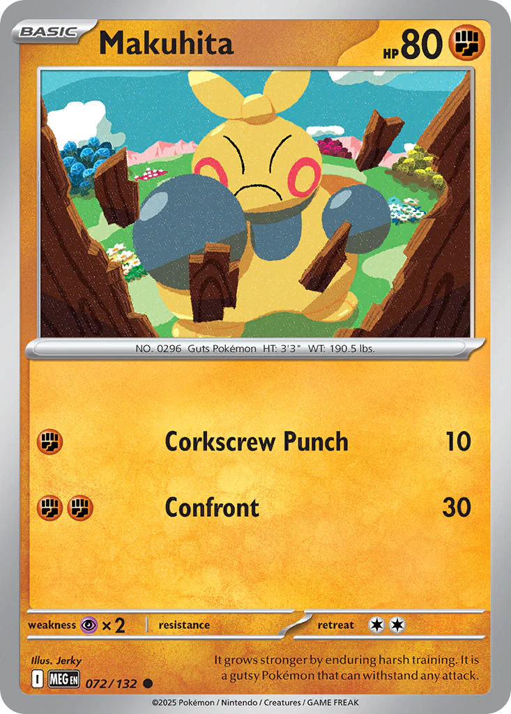 Makuhita (72/132) - [Reverse Holo] Mega Evolution (MEG)