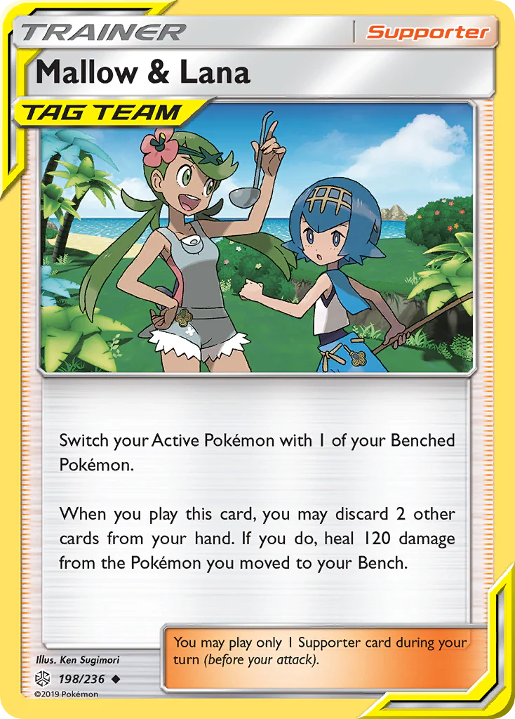 Mallow & Lana (198/236) - [Reverse Holo] Cosmic Eclipse (CEC)