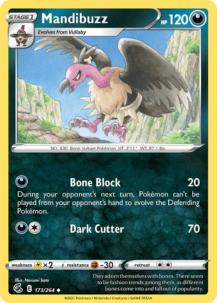 Mandibuzz (173/264) - [Reverse Holo] Fusion Strike (FST)