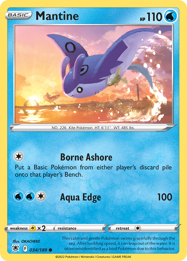 Mantine (34/189) - [Reverse Holo] Astral Radiance (ASR)