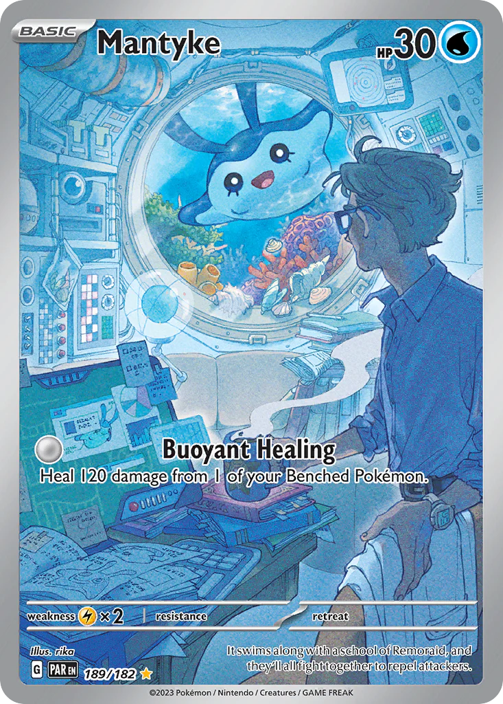Mantyke (189/182) - [Illustration Rare] Paradox Rift (PAR)