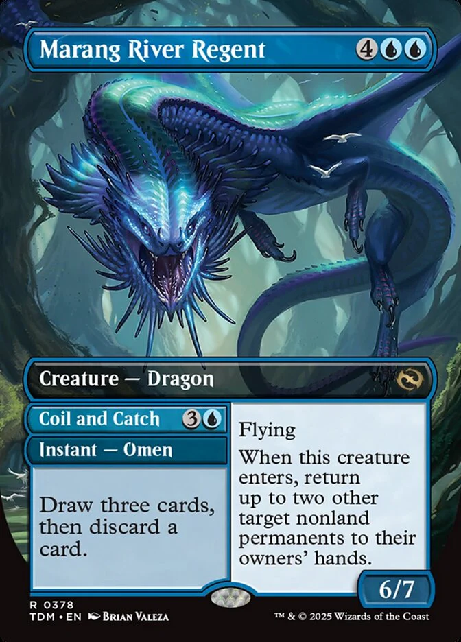 Marang River Regent // Coil and Catch // Marang River Regent (378) - [Foil, Borderless] Tarkir: Dragonstorm (TDM)