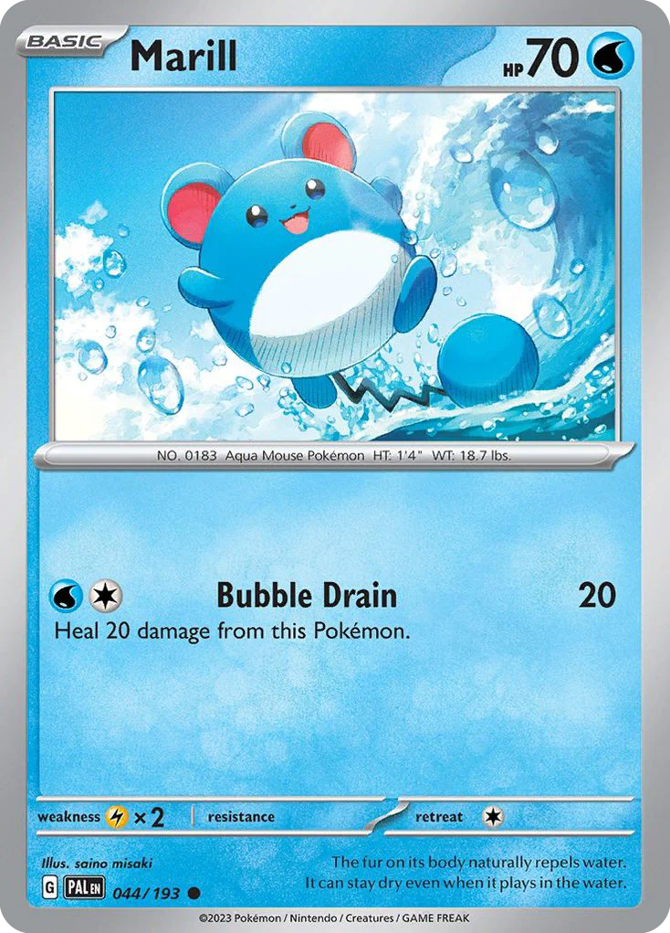 Marill (44/193) - [Reverse Holo] Paldea Evolved (PAL)