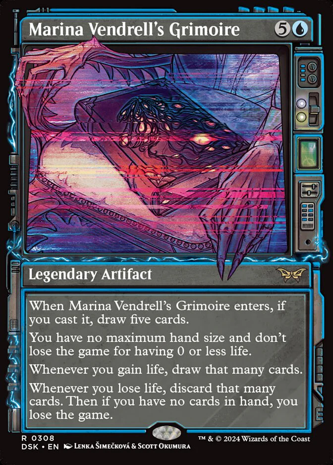 Marina Vendrell's Grimoire - [Foil, Showcase] Duskmourn: House of Horror (DSK)