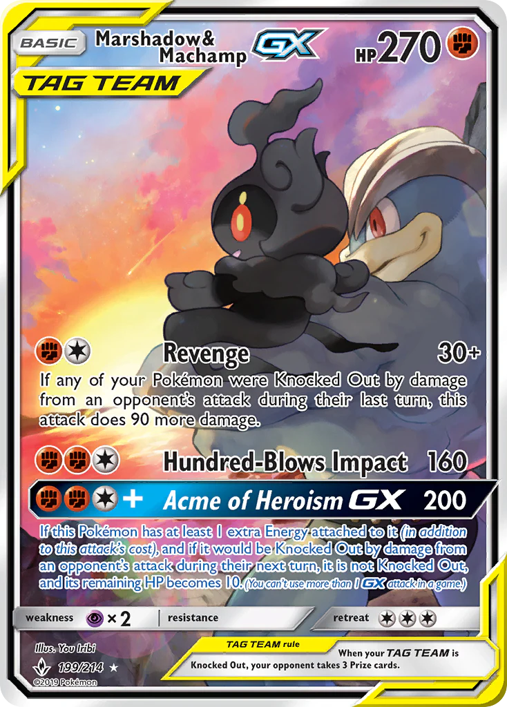Marshadow & Machamp-GX (199/214) - [Full Art] Unbroken Bonds (UNB)
