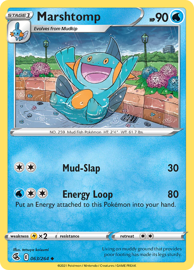 Marshtomp (63/264) - [Reverse Holo] Fusion Strike (FST)