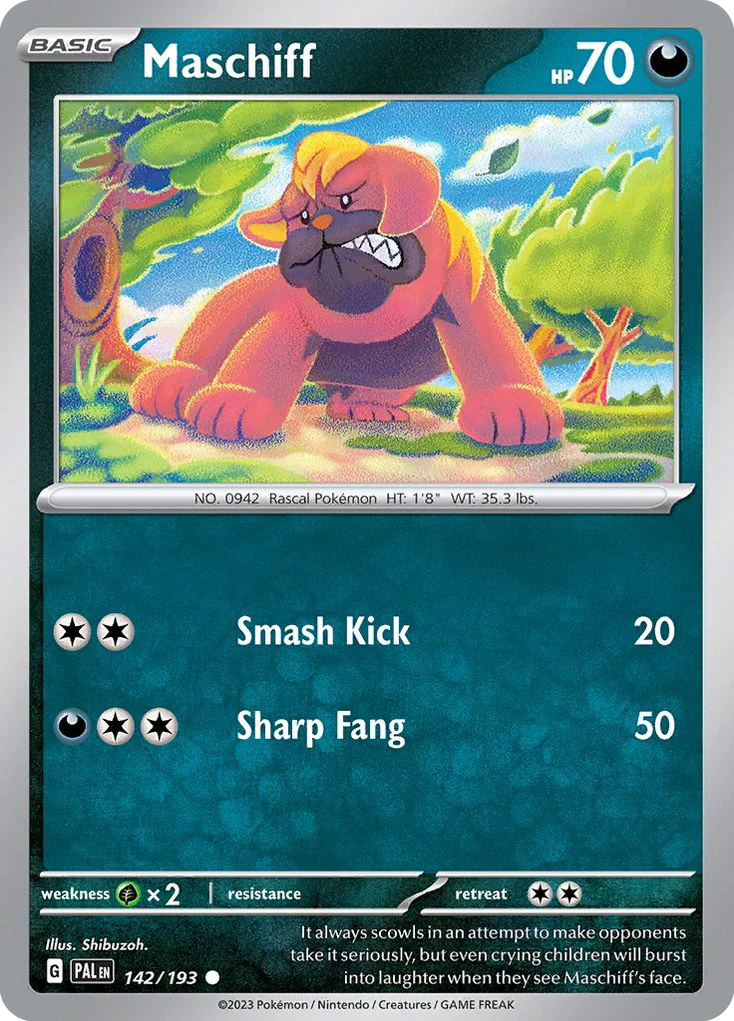 Maschiff (142/193) - Paldea Evolved (PAL)
