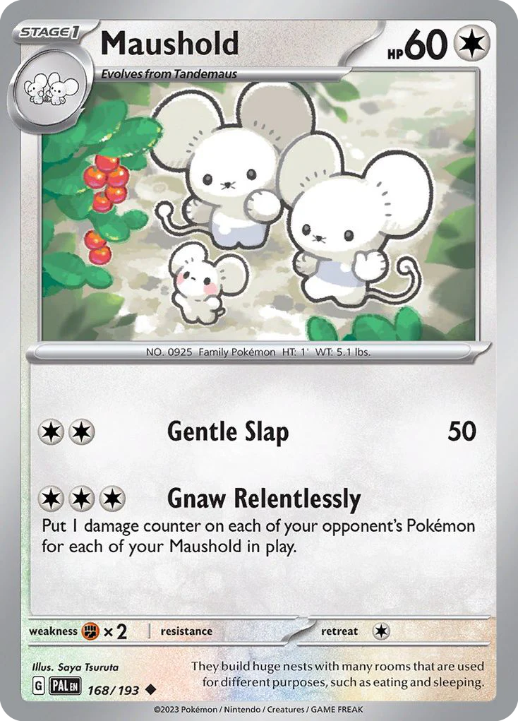 Maushold (168/193) - [Reverse Holo] Paldea Evolved (PAL)