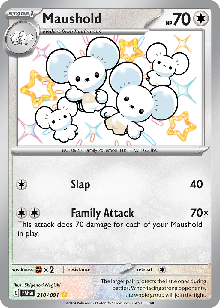 Maushold (210/91) - [Shiny Holo] Paldean Fates (PAF)