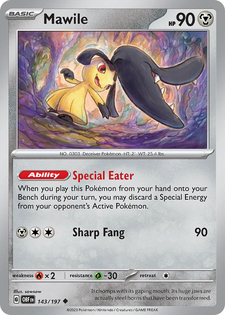 Mawile (143/197) - [Reverse Holo] Obsidian Flames (OBF)