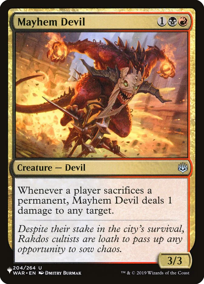 Mayhem Devil - The List (PLST)