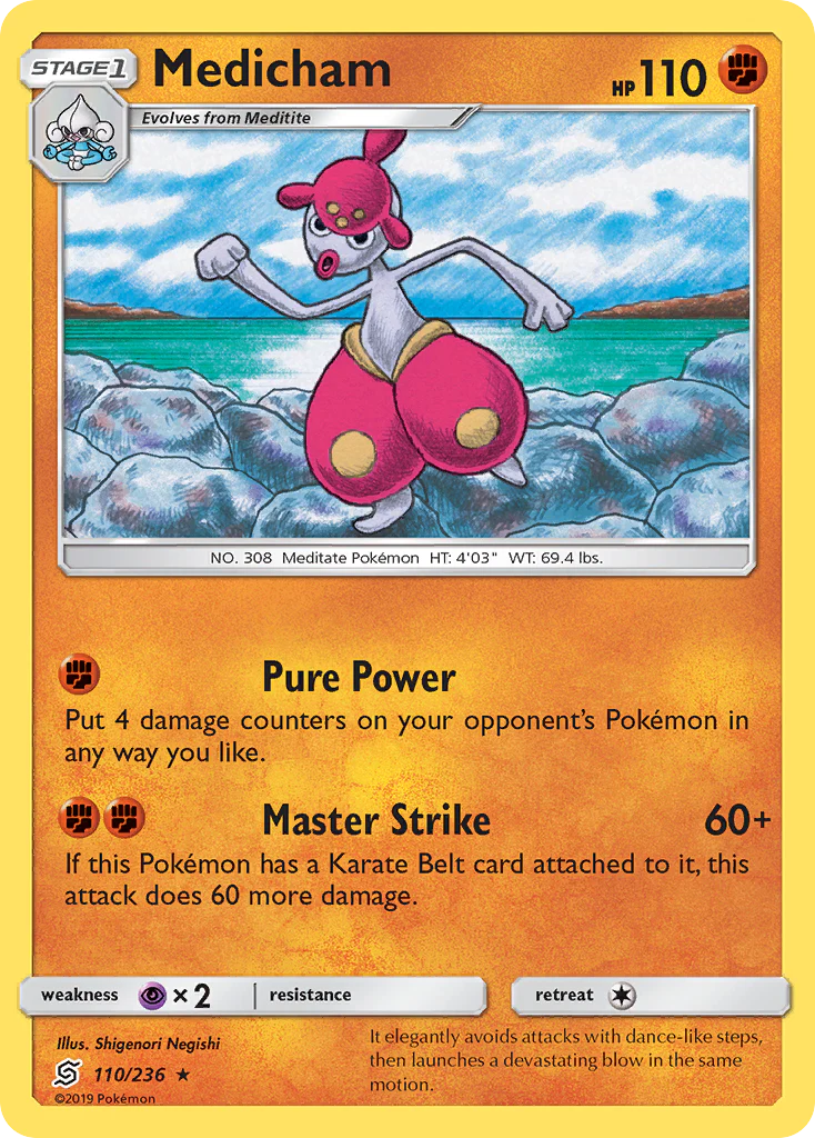 Medicham (110/236) - [Reverse Holo] Unified Minds (UNM)