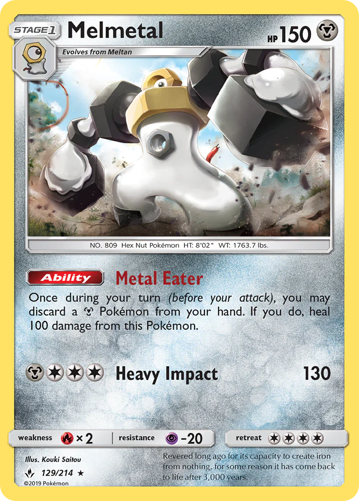 Melmetal (129/214) - [Reverse Holo] Unbroken Bonds (UNB)