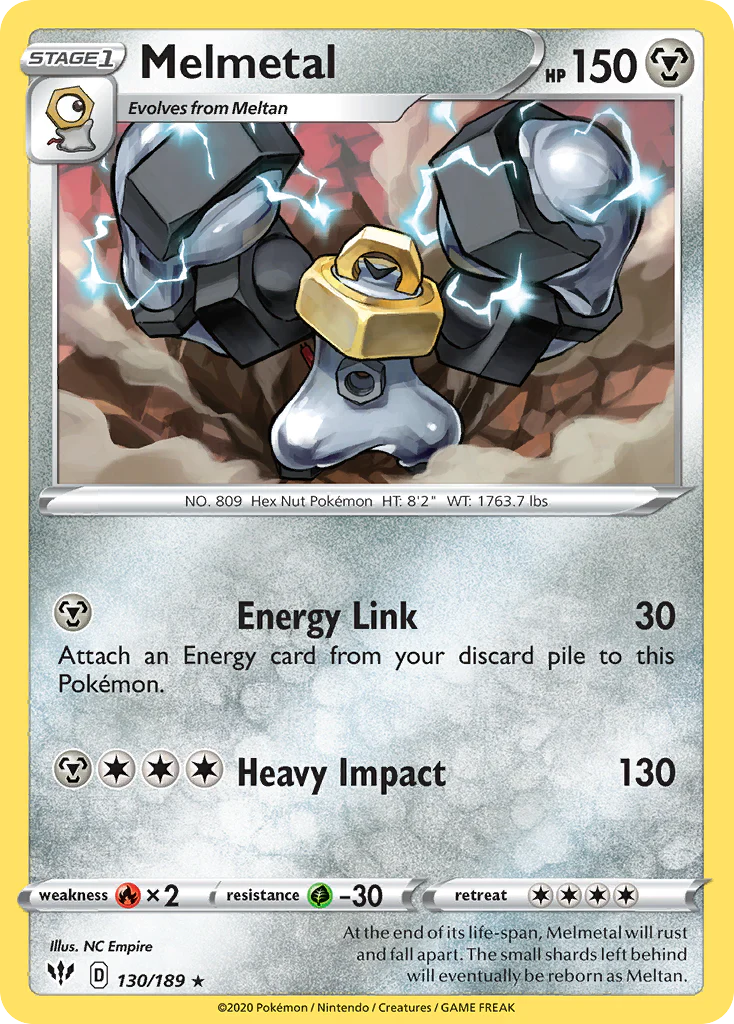 Melmetal (130/189) - [Reverse Holo] Darkness Ablaze (DAA)