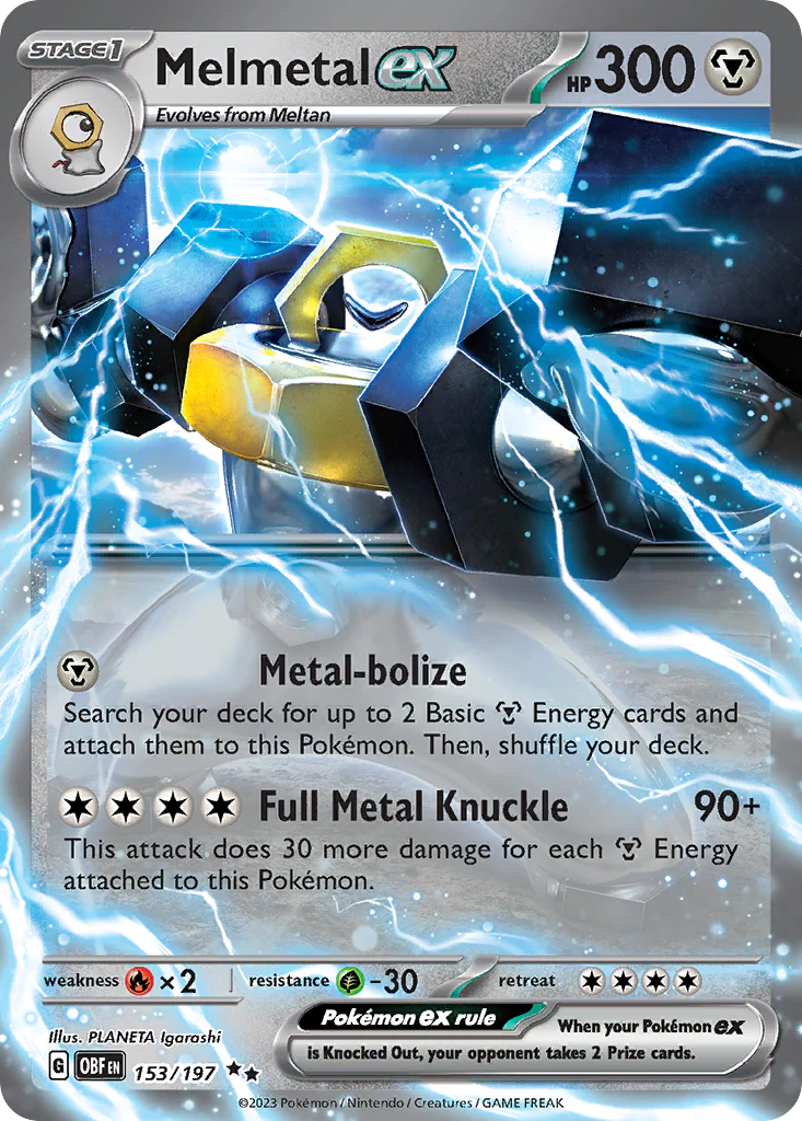 Melmetal ex (153/197) - [Holo Foil] Obsidian Flames (OBF)