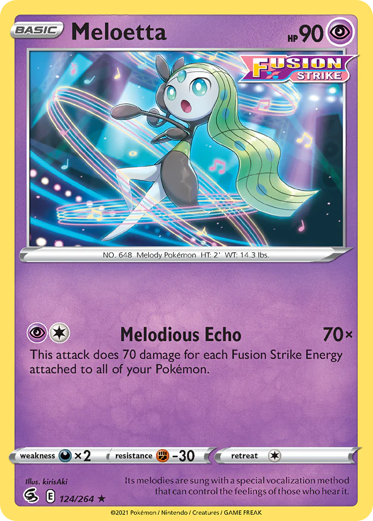 Meloetta (124/264) - [Reverse Holo] Fusion Strike (FST)