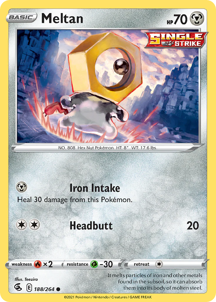 Meltan (188/264) - [Reverse Holo] Fusion Strike (FST)