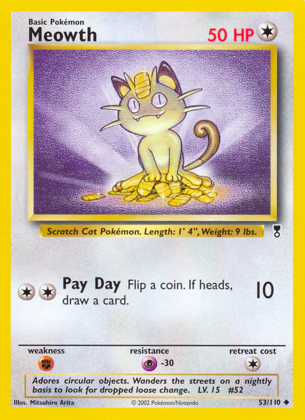 Meowth (53/110) - [Reverse Holo] Legendary Collection (LC)