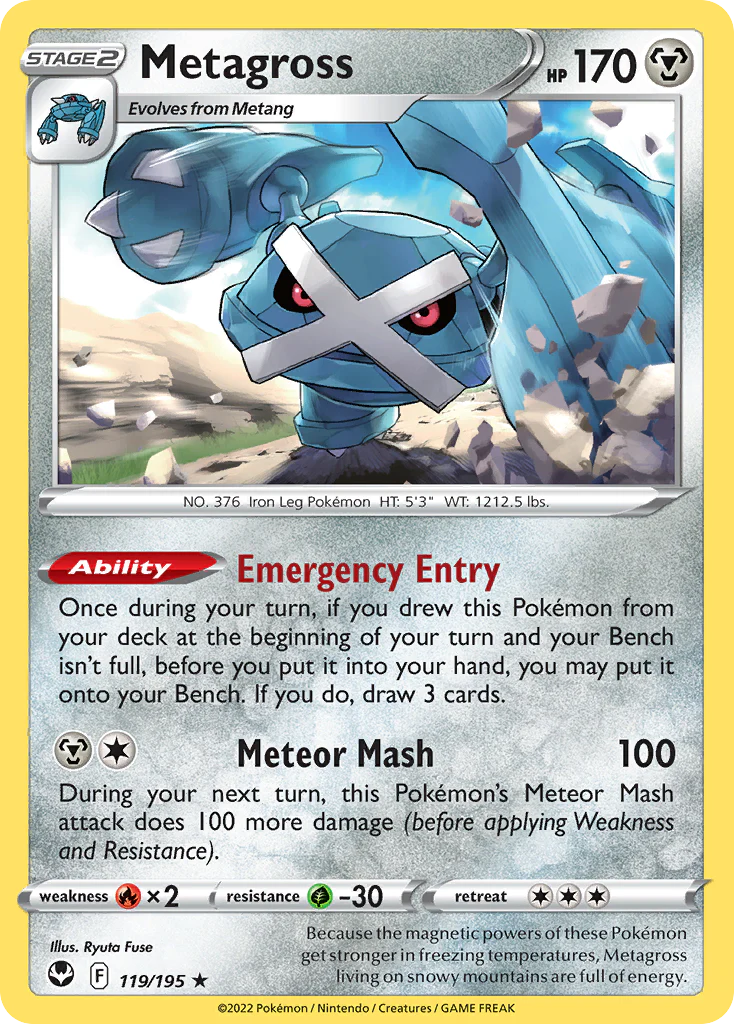 Metagross (119/195) - [Holo Foil] Silver Tempest (SIT)