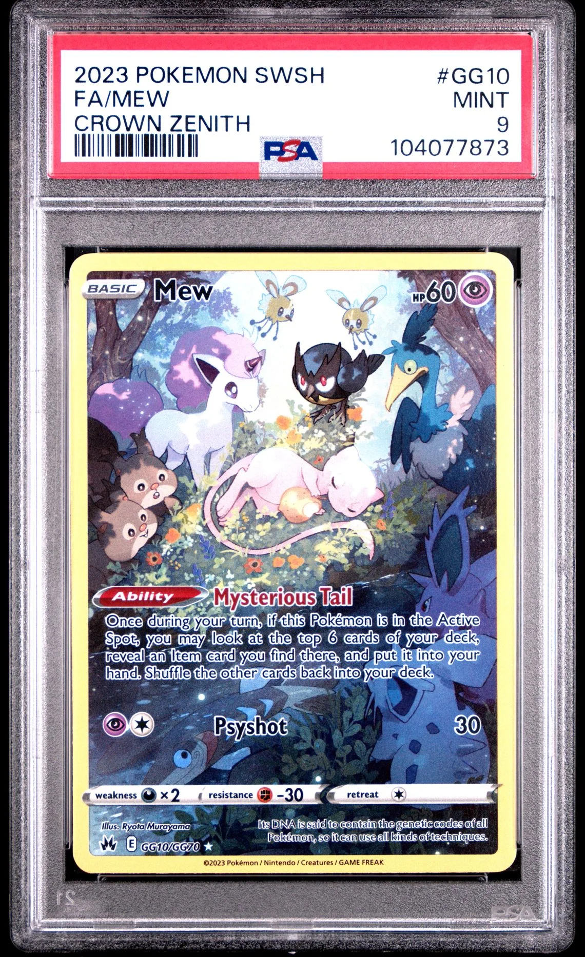 Mew #GG10 - [Graded PSA 9] Sword And Shield Crown Zenith