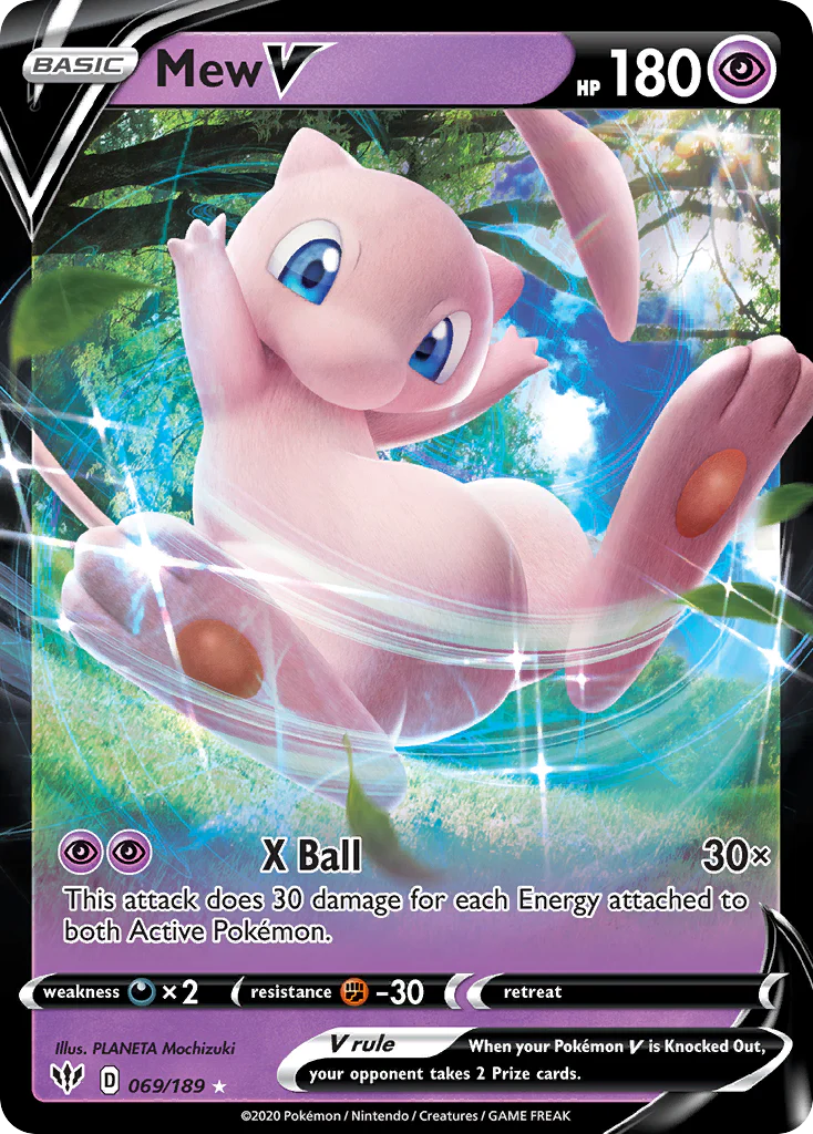 Mew V (69/189) - [Holo Foil] Darkness Ablaze (DAA)