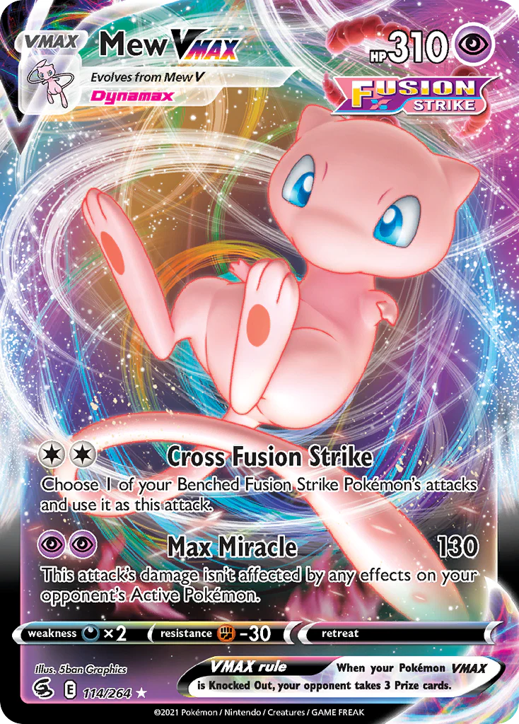 Mew VMAX (114/264) - [Holo Foil] Fusion Strike (FST)