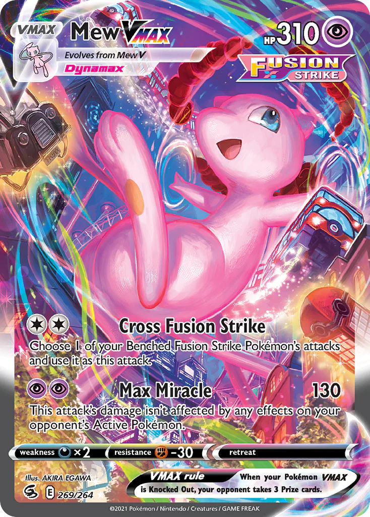 Mew VMAX (269/264) - [Rainbow Holo] Fusion Strike (FST)