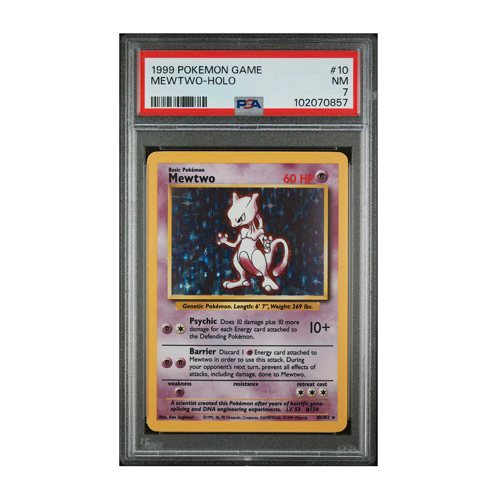 Mewtwo (10) - [Holo, Graded PSA 7] Base Set (BS)
