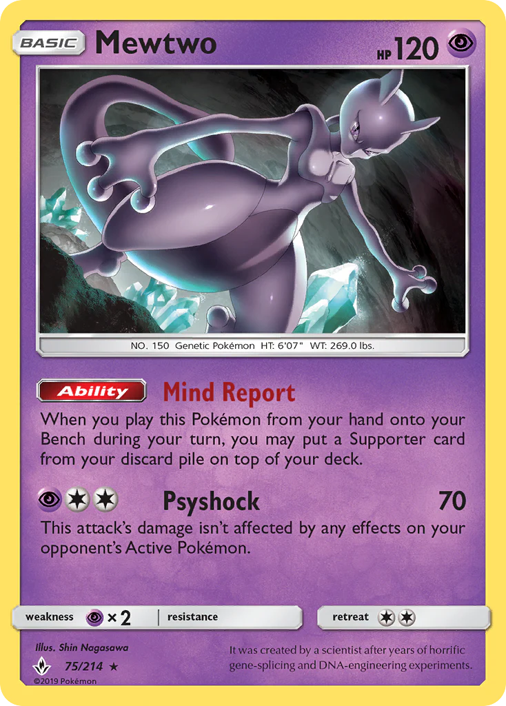 Mewtwo (75/214) - Unbroken Bonds (UNB)