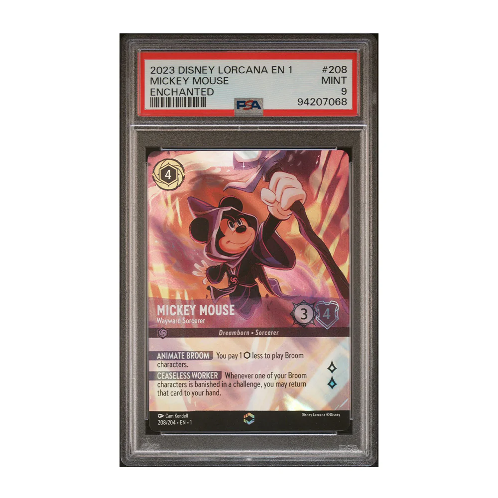 Mickey Mouse - Wayward Sorcerer [Foil, Enchanted, Graded PSA 9] - The First Chapter (1)