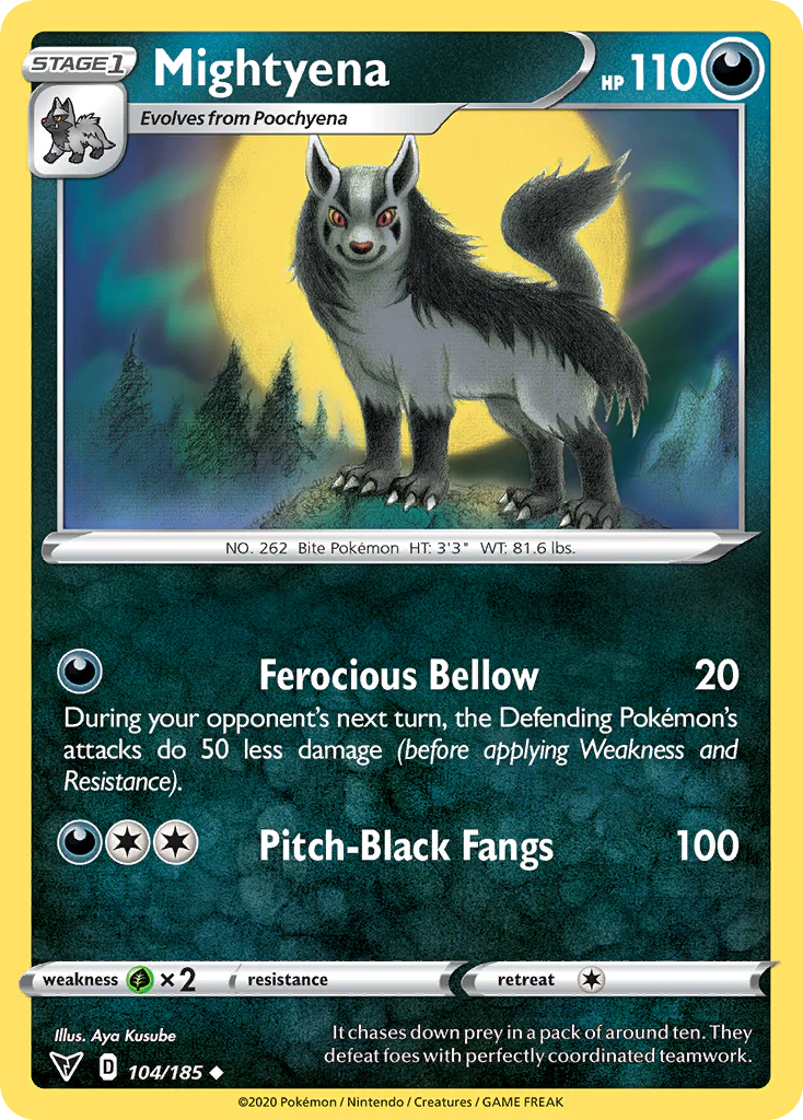 Mightyena (104/185) - [Reverse Holo] Vivid Voltage (VIV)