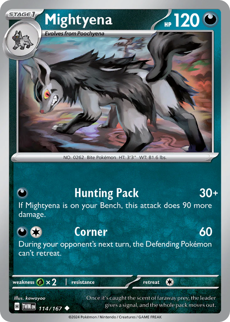 Mightyena (114/167) - Twilight Masquerade (TWM)