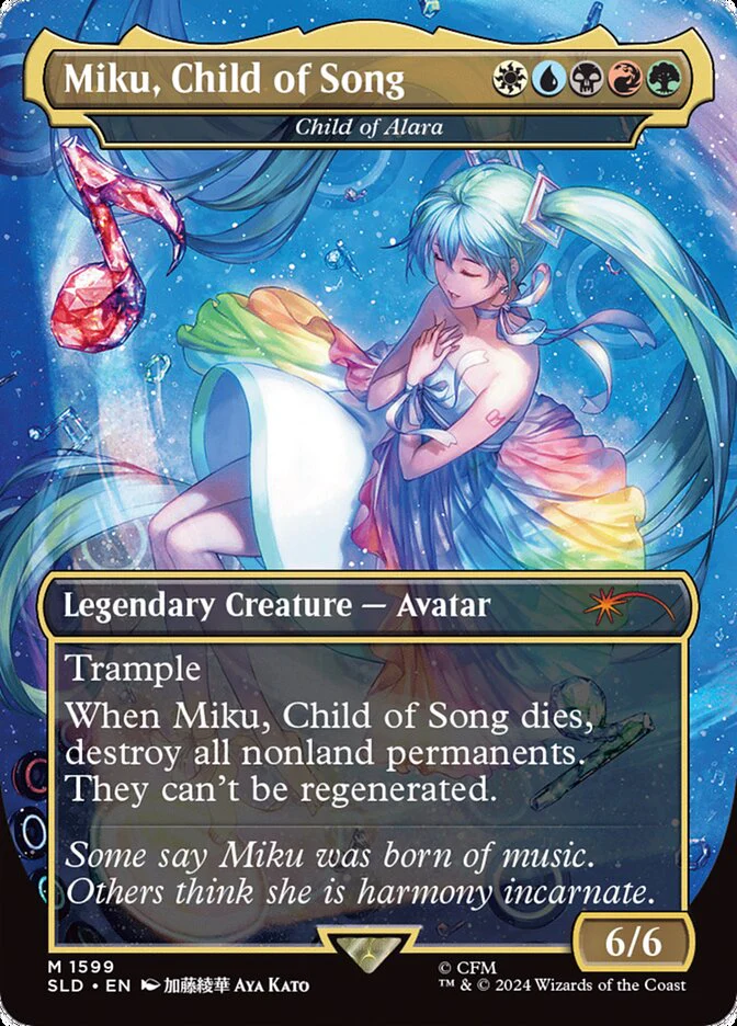 Miku, Child of Song - Child of Alara - [Borderless] Secret Lair Drop (SLD)