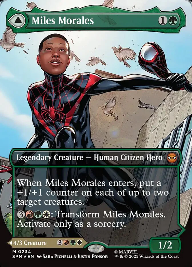 Miles Morales // Ultimate Spider-Man (234) - [Foil, Borderless] Marvel's Spider-Man (SPM)