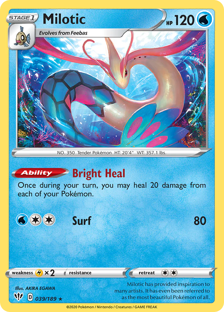 Milotic (39/189) - [Holo Foil] Darkness Ablaze (DAA)