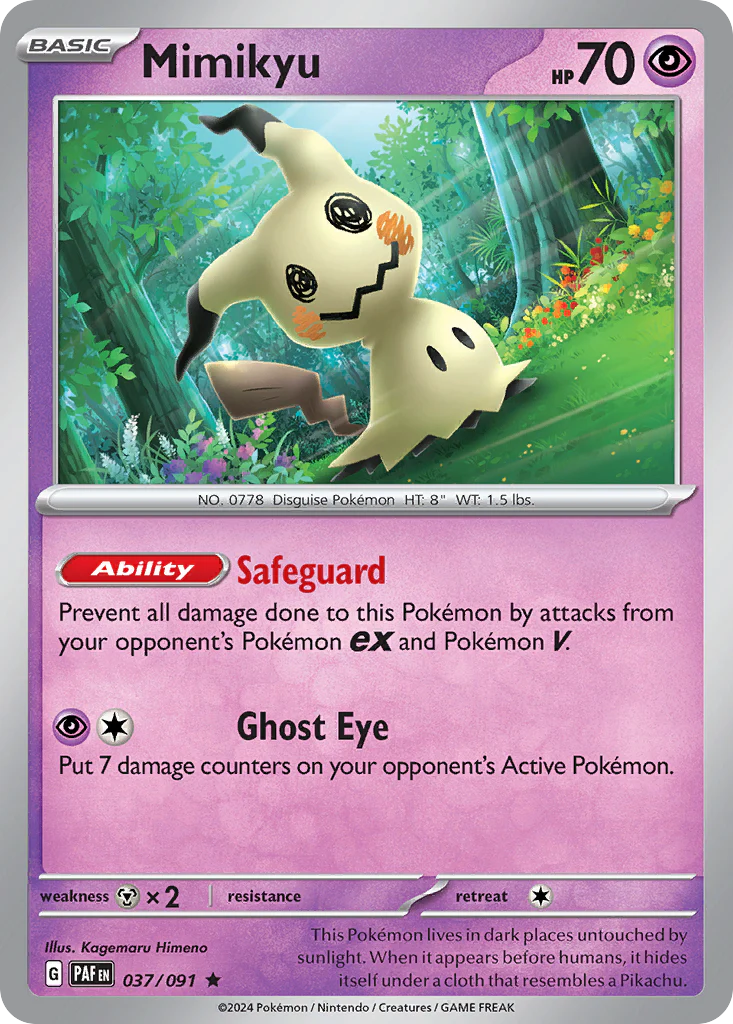 Mimikyu (37/91) - [Reverse Holo] Paldean Fates (PAF)