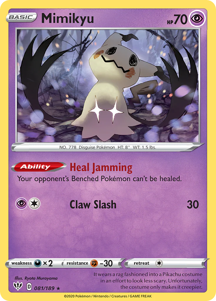 Mimikyu (81/189) - [Reverse Holo] Darkness Ablaze (DAA)