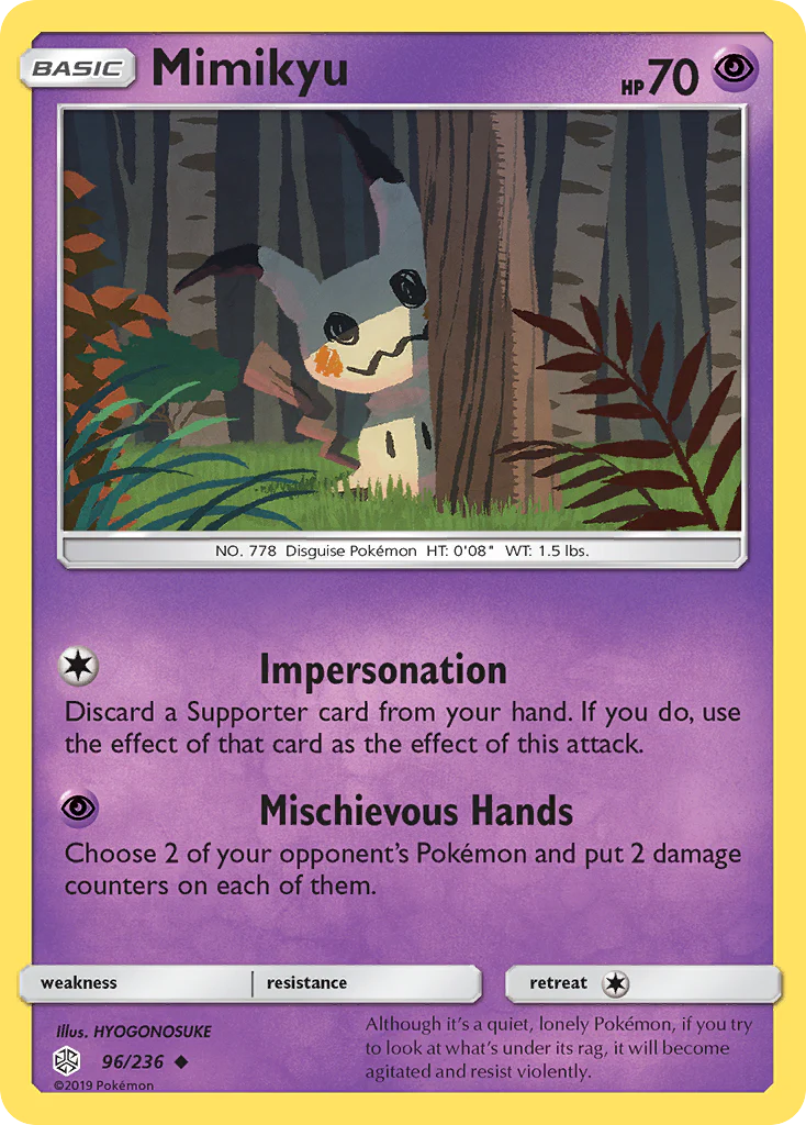 Mimikyu (96/236) - [Reverse Holo] Cosmic Eclipse (CEC)