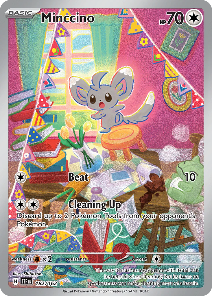 Minccino (182/162) - [Illustration Rare] Temporal Forces (TEF)
