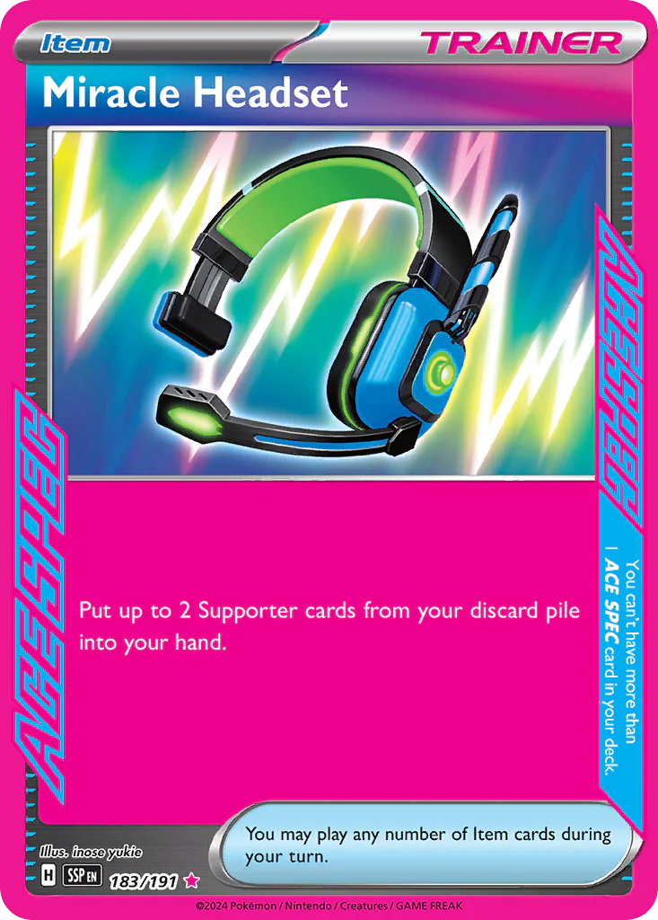 Miracle Headset (183/191) - [ACE SPEC] Surging Sparks (SSP)